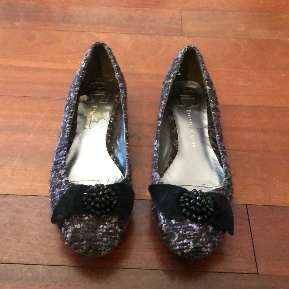 Wool & Sparkle Detail Flats